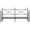 vidaXL Daybed With Trundle Black Steel 31.5 x 79 in