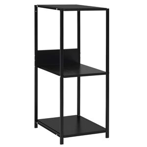 vidaXL Book Shelf Black Engineered wood Small Bookshelf Rectangular