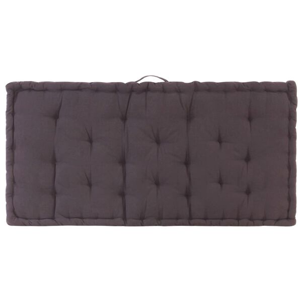 vidaXL Pallet Cushion Anthracite 100% Cotton with cotton blend filling