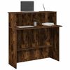 vidaXL Reception Desk Smoked oak Engineered wood 39.4x19.7x40.7 in