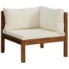 vidaXL Garden Lounge Set Cream Solid acacia wood Large Modular