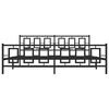 vidaXL Bed Frame Black Powder-coated steel 76x80 in Bed Frame