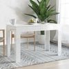 vidaXL Dining Table High Gloss White Engineered Wood Medium Dining Table
