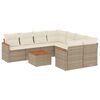 vidaXL Garden Sofa Set Beige PE Rattan Large Durable Garden Sofa Set