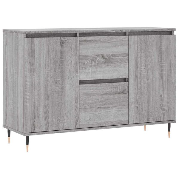 vidaXL Sideboard Gray Sonoma Engineered wood, iron 40.9x13.8x27.6 in