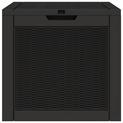 vidaXL Patio Storage Box Black 21.9"x16.9"x20.9" Polypropylene