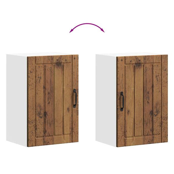 vidaXL Kitchen Wall Cabinet Old wood Engineered wood 15.7 x 12.2 x 23.6 in