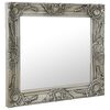vidaXL Wall Mirror Silver Wood, glass, and engineered wood