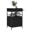 vidaXL Kitchen Trolley Black 22"x16.9"x35.2" Engineered Wood