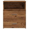 vidaXL Bedside Cabinet Set of 2 Old wood Engineered wood Bedside Cabinet