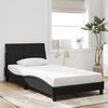 vidaXL Bed Frame Black Velvet Twin Bed Frame Rectangular Modern