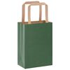 vidaXL Paper Bags 250 pcs with Handles Green 15x8x21 cm
