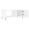vidaXL Coffee Table White Engineered wood, Iron 35.4 x 19.7 x 15.7 in