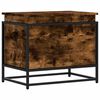 vidaXL Storage Box Smoked oak Engineered wood, metal Medium Storage Box