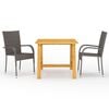 vidaXL Dining Set Brown Solid acacia wood Standard Lightweight
