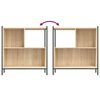 vidaXL Bookcase Sonoma oak Engineered wood Medium Bookcase Rectangular