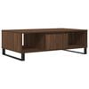 vidaXL Coffee Table Brown Oak Engineered Wood, Iron 41 in Coffee Table