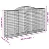 vidaXL Gabion Basket Set of 11 Silver Galvanized Iron Large