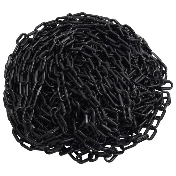 vidaXL Warning Chain Black 98.4 ' Ø0.16 " Plastic