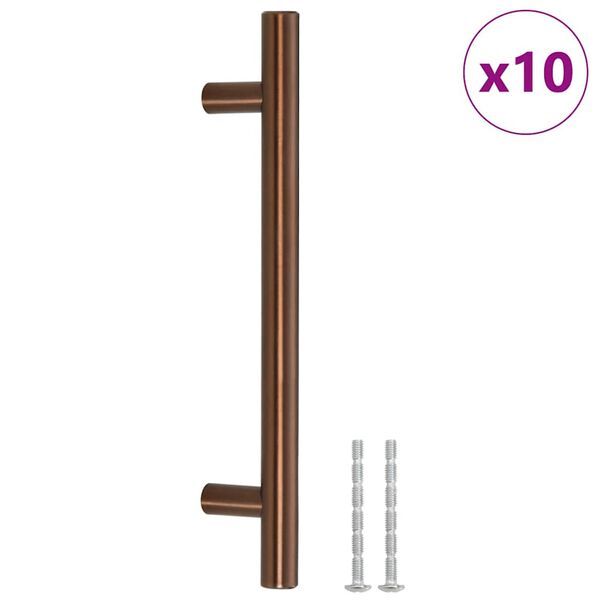 vidaXL Cabinet Handle Set of 10 Bronze Stainless Steel Medium Stylish