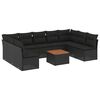 vidaXL Garden Sofa Set Black