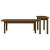 vidaXL Coffee Table Set Honey brown Solid pine wood Large Stackable