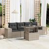 vidaXL Garden Sofa Set Light gray