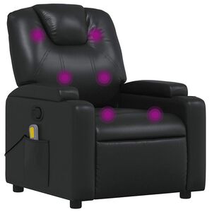 vidaXL Massage Recliner Chair Black