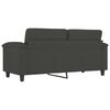 vidaXL 2-Seater Sofa Dark Gray 55.1" Microfiber Fabric