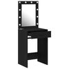 vidaXL Dressing Table Black oak 50 x 41 x 135 cm Engineered wood