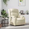 vidaXL Massage Recliner Chair Cream
