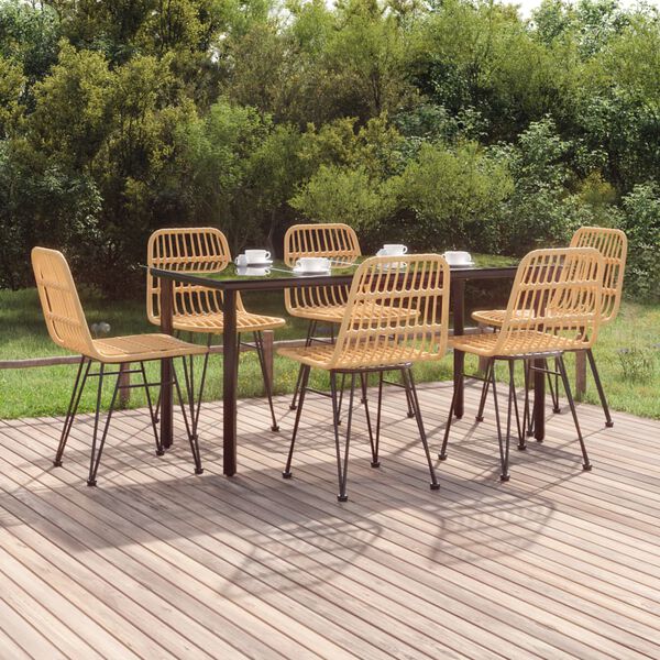 vidaXL Garden Dining Set Black