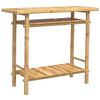 vidaXL Console Table Natural Bamboo Bamboo Narrow Bamboo Console Table