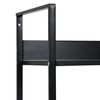 vidaXL Shelf Cabinet Black Engineered wood, Steel Medium Bookshelf