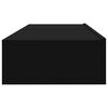 vidaXL TV Cabinet Set of 2 Black Engineered wood 47.2 x 13.8 x 6.1 in