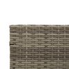 vidaXL Patio Sofa Gray PE Rattan Large UV-Resistant Materials