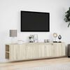 vidaXL TV Wall Cabinet Sonoma oak Engineered wood 70.9 x 12.2 x 15.6 in