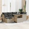 vidaXL Garden Sofa Set Light Grey PE rattan Medium Modular