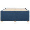 vidaXL Bed Frame Blue Polyester, plywood, engineered wood, solid pine wood
