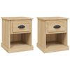 vidaXL Bedside Cabinet Set of 2 Sonoma oak Engineered wood Small