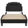 vidaXL Bed Frame "Viana" with LED without Mattress Black 35.4"x74.8"