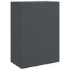 vidaXL Highboard Anthracite Cold-rolled steel 26.4x15.4x37.4 in