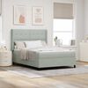 vidaXL Box Spring Bed Light Grey 62.99 x 78.74 in Velvet