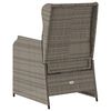 vidaXL Reclining Patio Chair Set of 2 Gray PE Rattan Medium