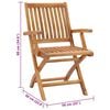 vidaXL Patio Chairs 2 pcs with Royal Blue Cushions Solid Teak Wood