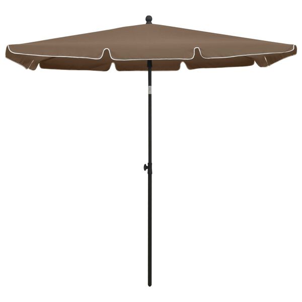 vidaXL Garden Parasol with Pole 82.7"x55.1" Taupe