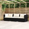 vidaXL 3-seater Sofa Black
