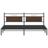 vidaXL Bed Frame Smoked oak Engineered wood and steel Full Bed Frame