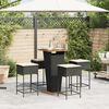 vidaXL Garden Bar Set Black and Cream White