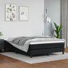 vidaXL Bed Frame Black Faux leather, plywood, engineered wood